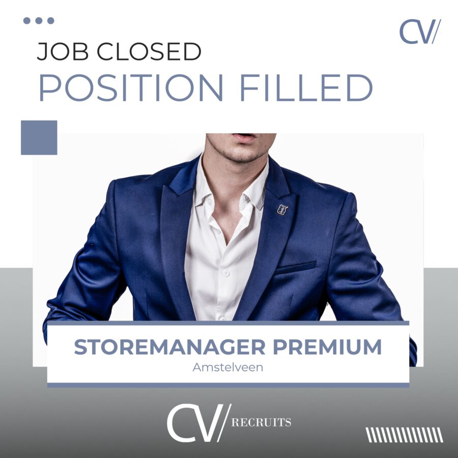 Shopmanager – Premium Fashion Heren – Amstelveen